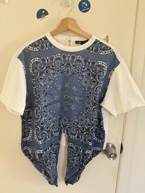 Maje Tie-front T-shirt with print - Size 2/US6